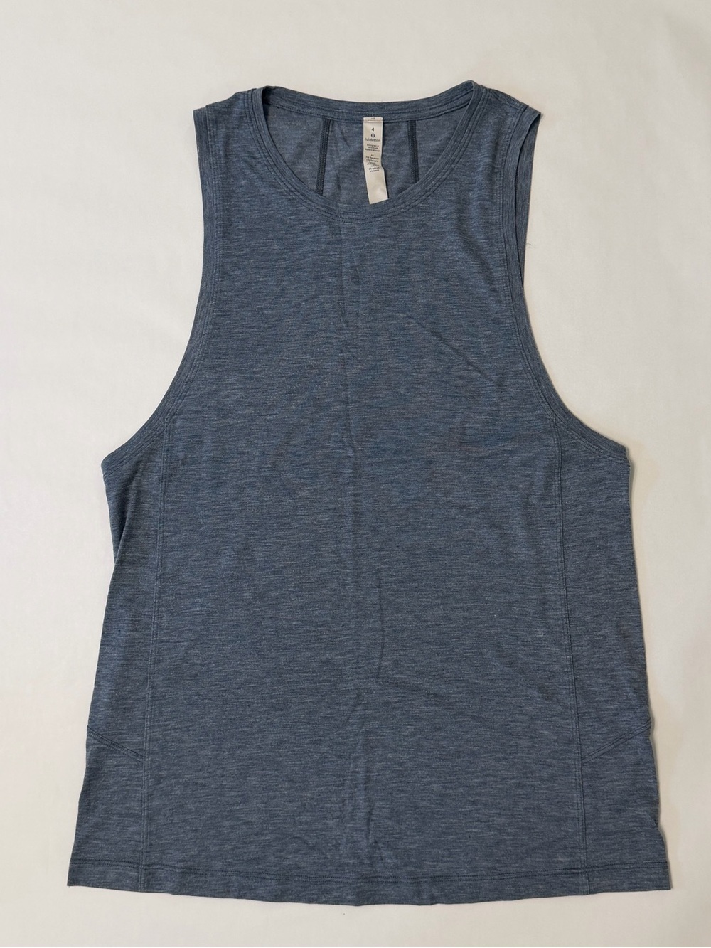 lululemon Essential Tank Top Train Workout Shirt - Heathered Denim Blue - Size 4